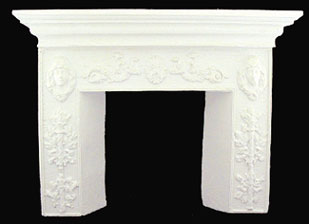 Dollhouse Miniature Fireplace 5 1/2" X 4"